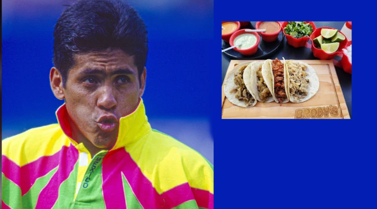 Jorge Campos en su taquería Los Brodys