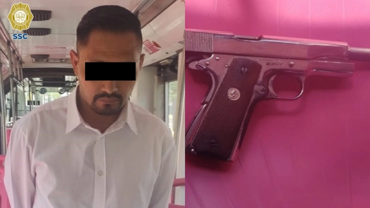 Detuvieron a chofer de Metrobús armado con pistola