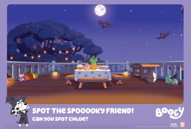 Actividades de Bluey para Halloween - Encuentra a Chloe