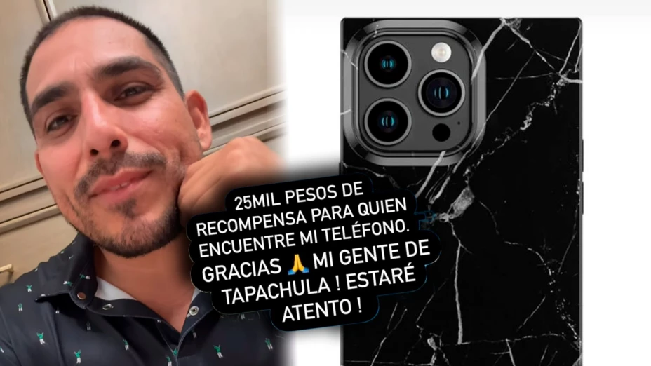 Espinoza Paz busca su teléfono perdido en Tapachula Chiapas