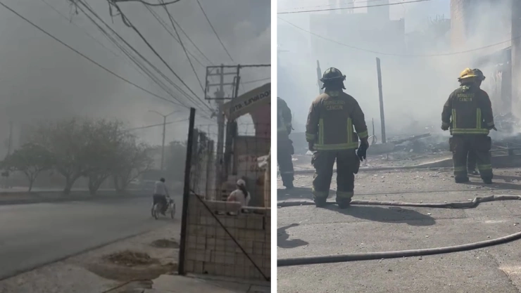 ¡Al momento! Reportan fuerte incendio en la Región 228 de Cancún HOY jueves 3 de abril