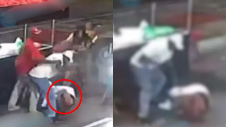 VIDEO | Sujeto machetea a su ex pareja en pleno puesto callejero tras ser rechazado; la atacó frente su familia