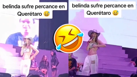 Belinda sufre peculiar accidente durante un concierto y así reaccionó la cante_ ‘Mientras se vea sexi’.webp