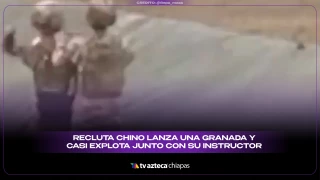 Instructor salva a recluta tras lanzar granada mal durante entrenamiento en China