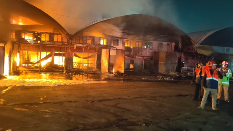 Incendio en la Central de Abasto