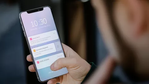 Celular con mensaje de texto