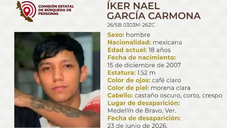 ¿Lo conoces? Íker Nael García Carmona, desaparecido en Veracruz; esto se sabe de su desaparición