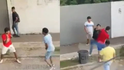 Pelea de estudiantes en Veracruz