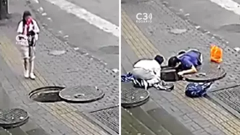 niña alcantarilla china