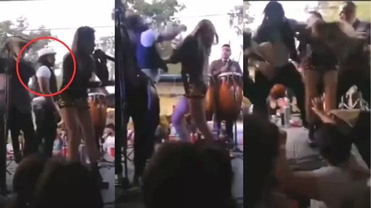 Heidy Infante es golpeada