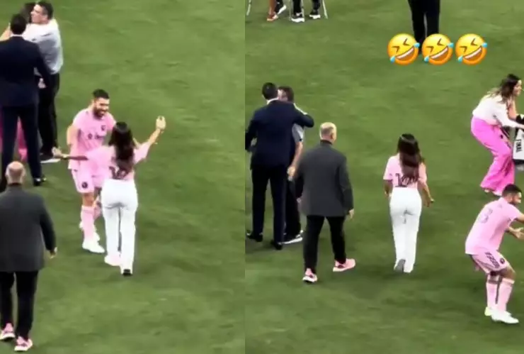 VIDEO Antonela Roccuzzo casi besa a Jordi Alba, lo confunde con Leo Messi