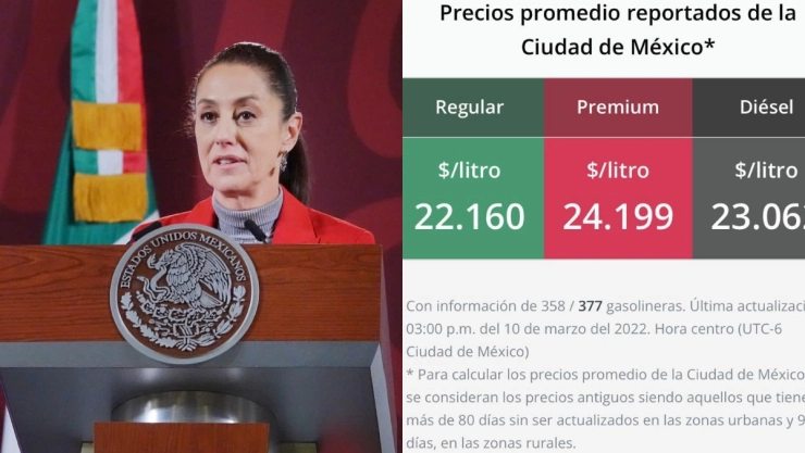 gasolinera precios Sheinbaum Profeco