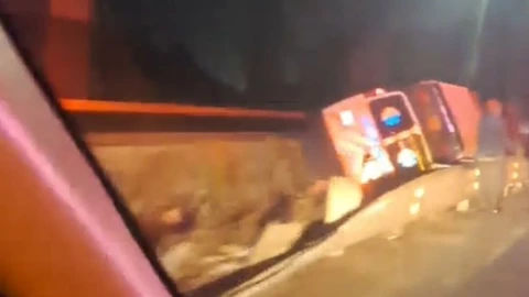 volcadura ambulancia