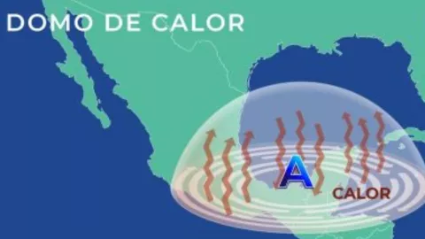 México se ve afectado por un domo de calor, un fenómeno que eleva las temperaturas.