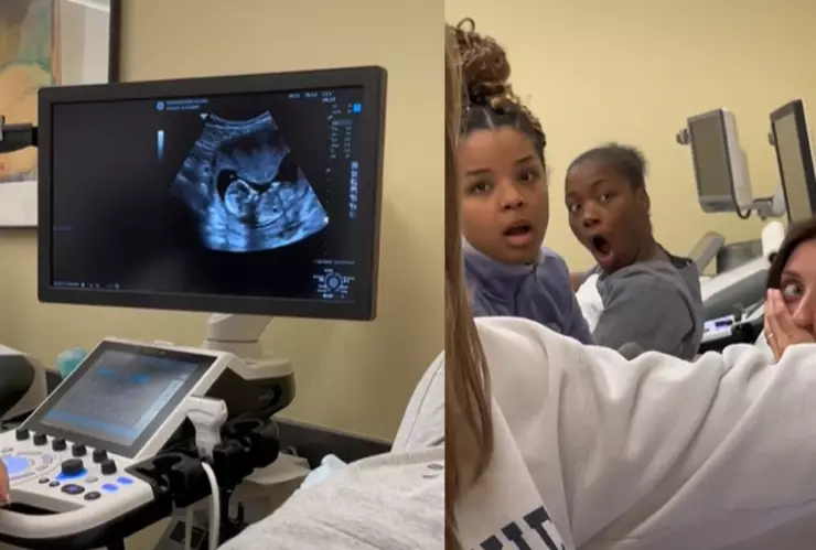 Estudiantes descubren embarazo de compañera.