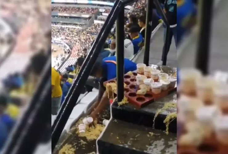 VIDEO_ Vendedor tira su charola con sopas maruchan por accidente “mi primera chamba”