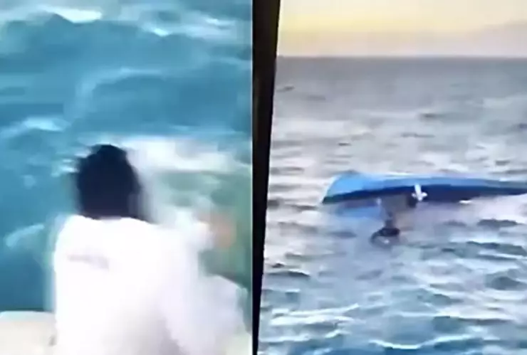 Así fue el momento en el que se hundió barco turístico en Quintana Roo