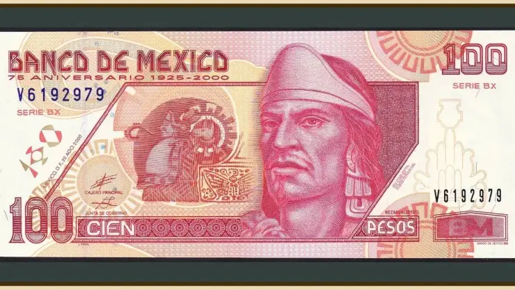 Billete de 100 pesos mexicanos