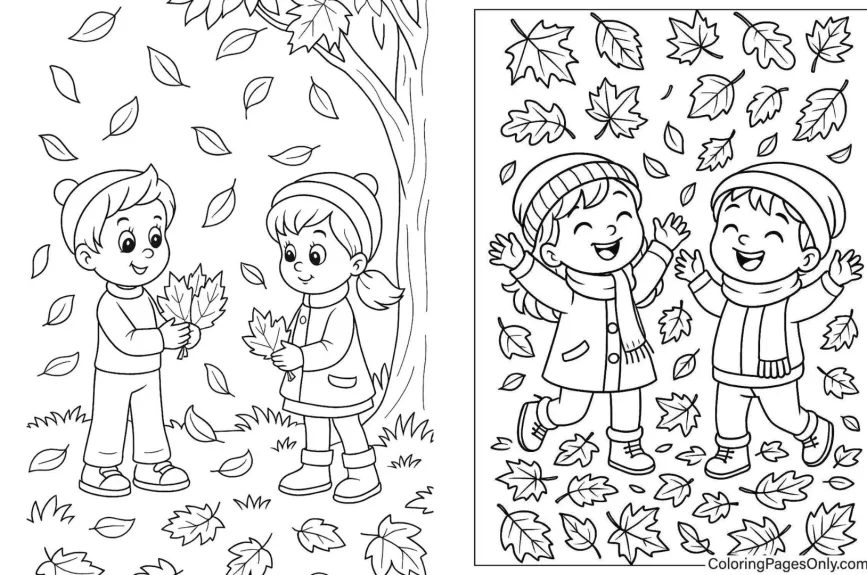 Ideas de dibujos de otoño para colorear