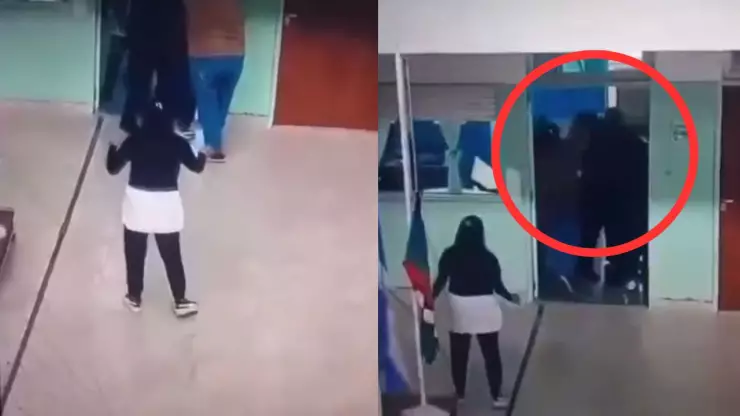 Captan en video agresión de madre a directora en escuela argentina, el 28 de abril