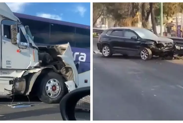 Caos vial en la México- Querétaro: Aparatosos choques hoy 17 de diciembre