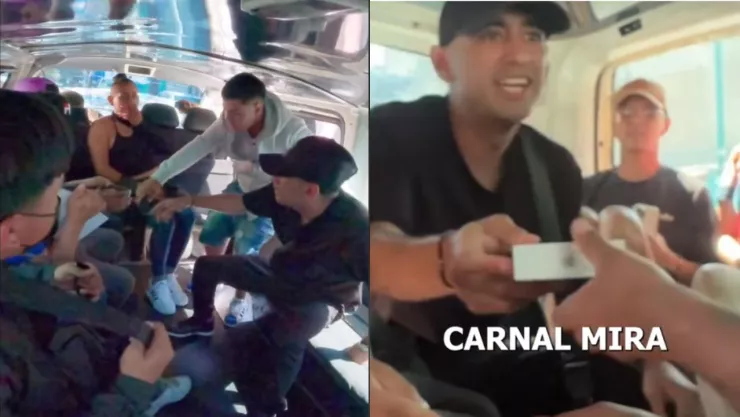 VIDEO Influencer simula asalto a usuarios de una combi en el Edomex y les da regalos.jpg
