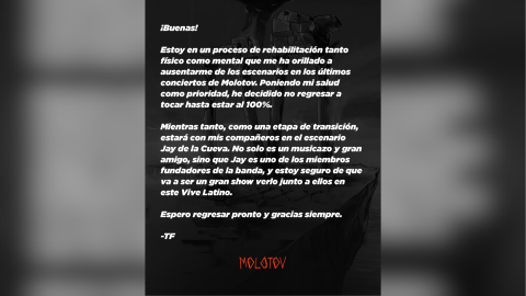 ¿Tito Fuentes de Molotov en el Vive Latino 2025?