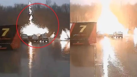 impresionante rayo estacionamiento