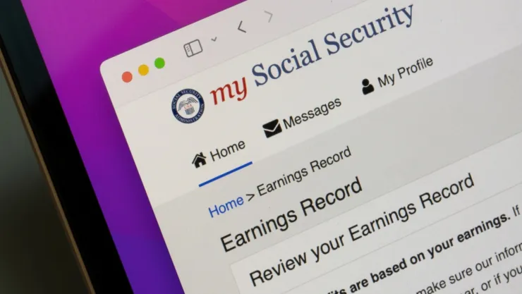 La página de la cuenta de la Seguridad Social en EU.