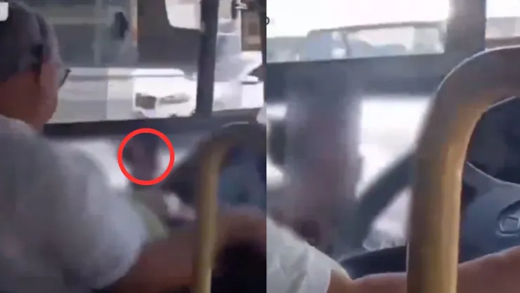 Captan en VIDEO a chofer de transporte público para mujeres viendo contenido para adultos mientras trabajaba en Baja California
