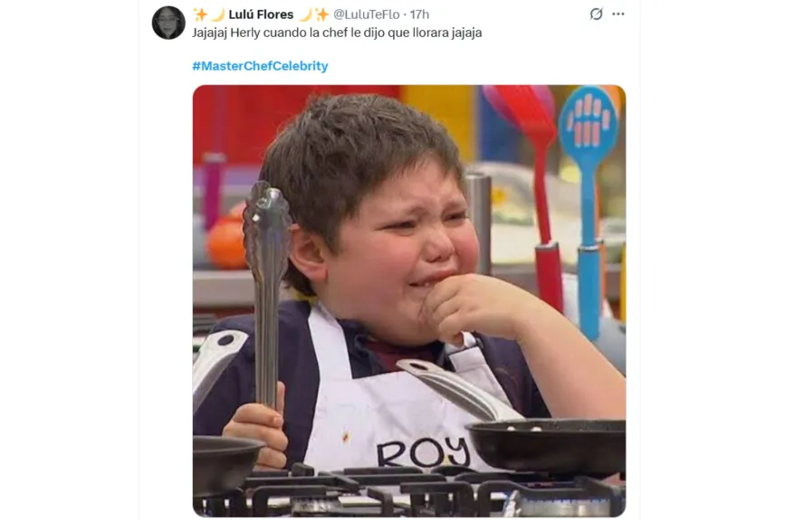 Herly entró en modo terror al ver que su caldo de pollo se le cayó... Fue quien derramó las primeras lágrimas de la temporada.
