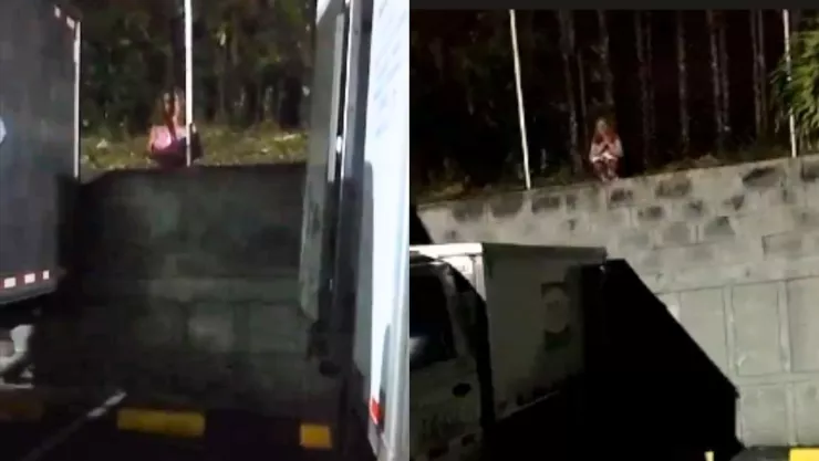 Mujer fantasma en panteón de Colombia