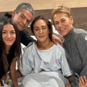 Paulette con su familia