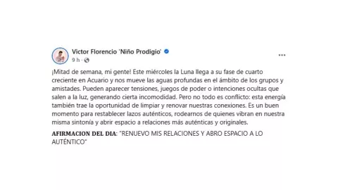 Los horóscopos y predicciones del Niño Prodigio
