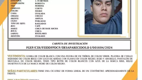 Luis Ángel Morales desaparecido Puebla