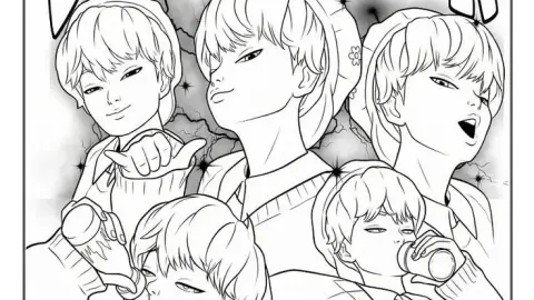 Plantilla Baby Saja para imprimir y colorear