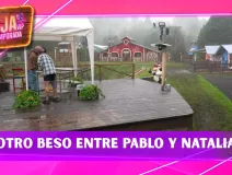 Natalia le da un beso de imprevisto a Pablo Montero