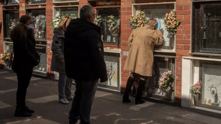 Funeral Held For Coronavirus Victim In El Prat