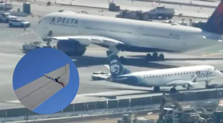 Un avión de Delta Air Lines y otro de Air Canada chocaron en Aeropuerto de Los Ángeles