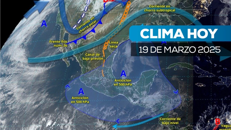 ¿Cómo afectará el frente frío 36 al país? Clima en México hoy 19 de marzo