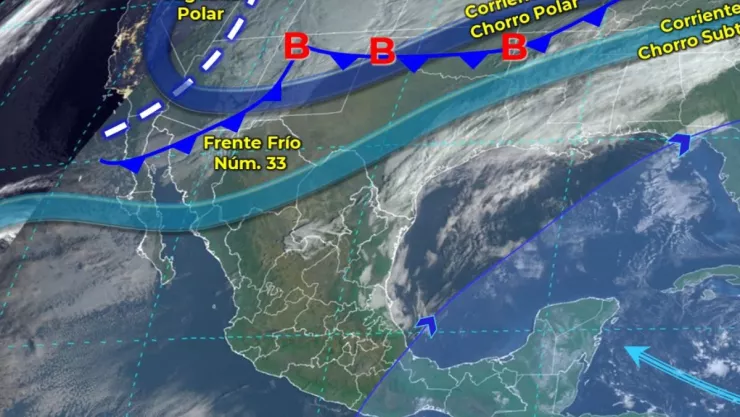 Nuevo frente frío en Baja California trae bajas temperaturas y vientos