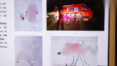 Dibujos del feminicida de Keila Nicole