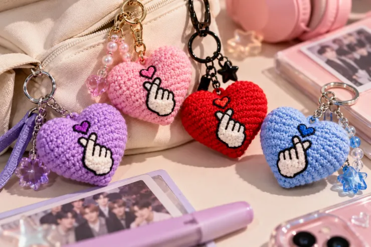 Corazones con “Finger Heart” Bordado