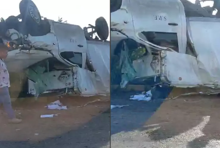 Se registra accidente en la carretera Chetumal - Cancún HOY.jpg