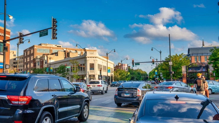 Tráfico en Chicago, Illinois