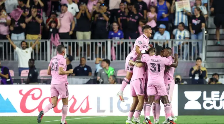 Inter Miami festeja gol contra Cruz Azul Leagues Cup