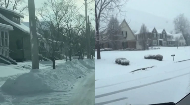 Imágenes de nieve en Vermont tras tormenta invernal.