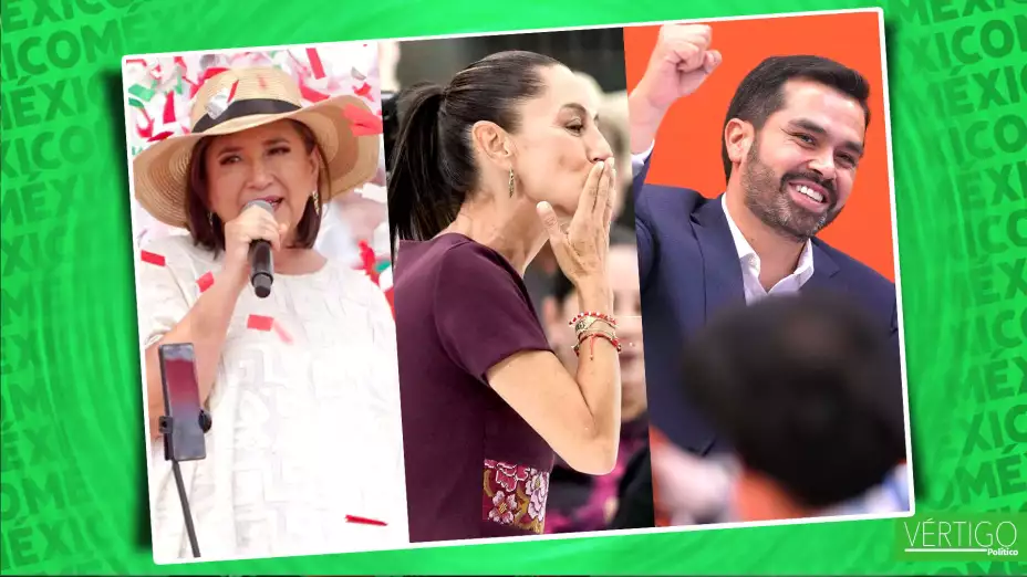 Cierre campañas, Xóchitl Gálvez, Claudia Sheinbaum, Jorge Álvarez Máynez.