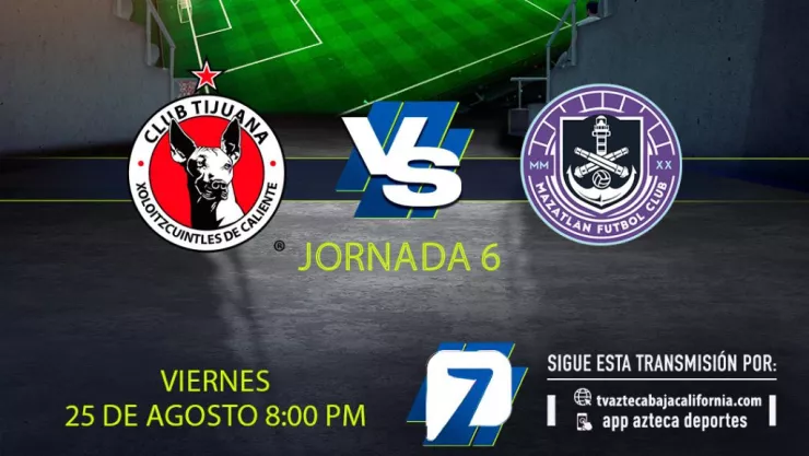 Juego de Xolos hoy vs Mazatlán Dónde ver EN VIVO y horario
