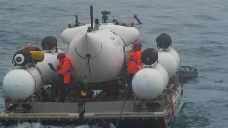 Posibles restos humanos en restos de submarino Titán